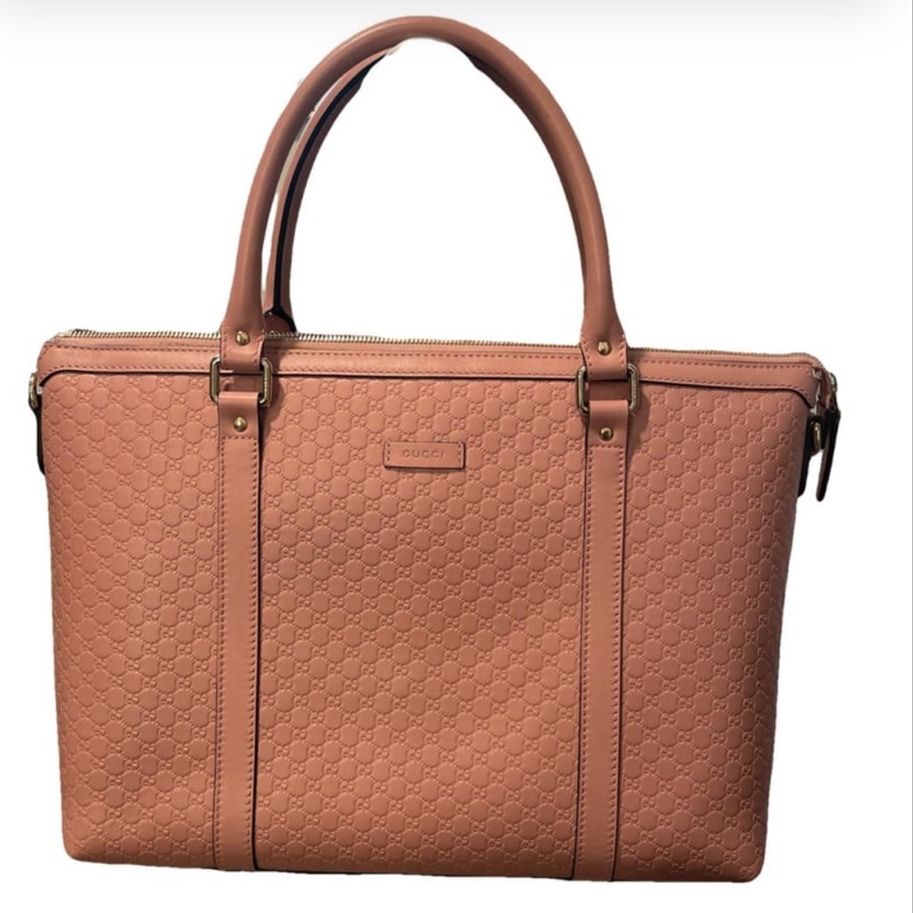 NWOT Gucci Rose Pink Embossed Leather Tote with Gold-Tone Hardware New!!!!